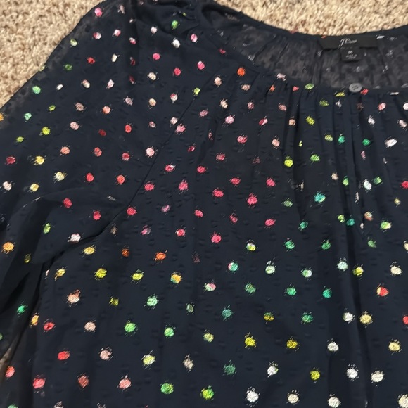 J. Crew metallic polka dot blouse - Picture 7 of 10